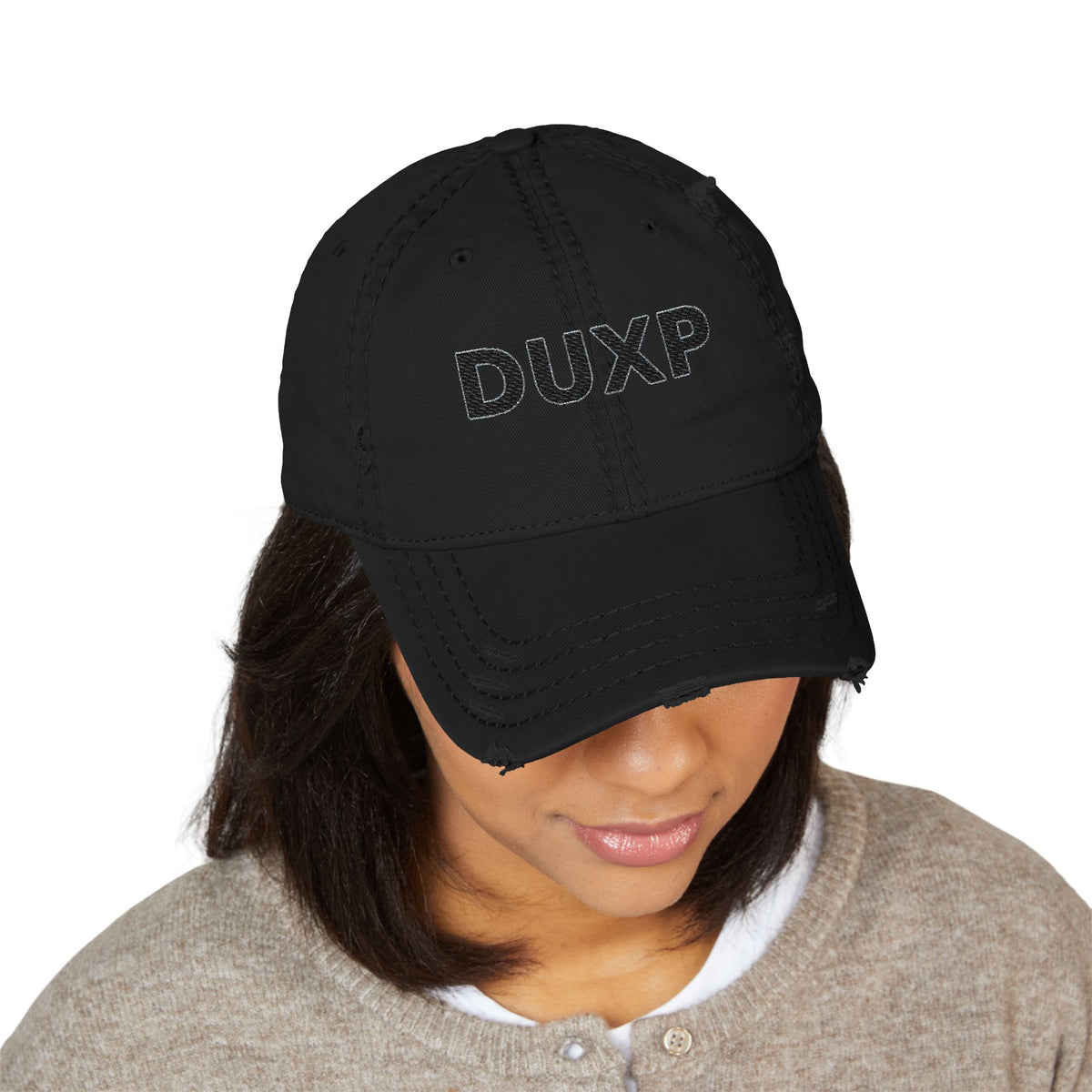 DUXP Embroidered Dad Cap - Black