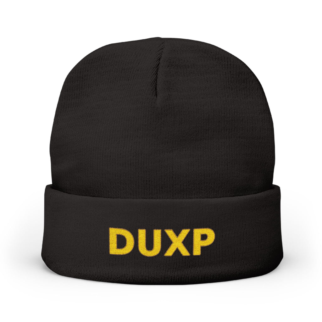 DUXP Embroidered Beanie - Gold