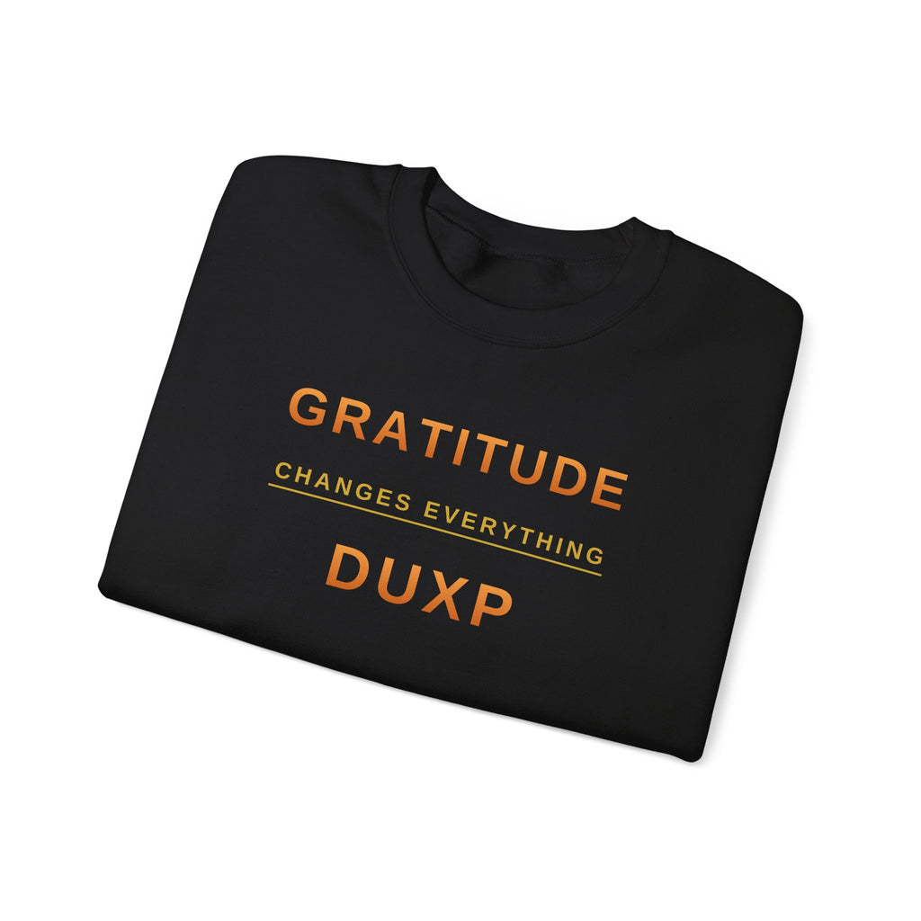 DUXP Gratitude Words Crewneck