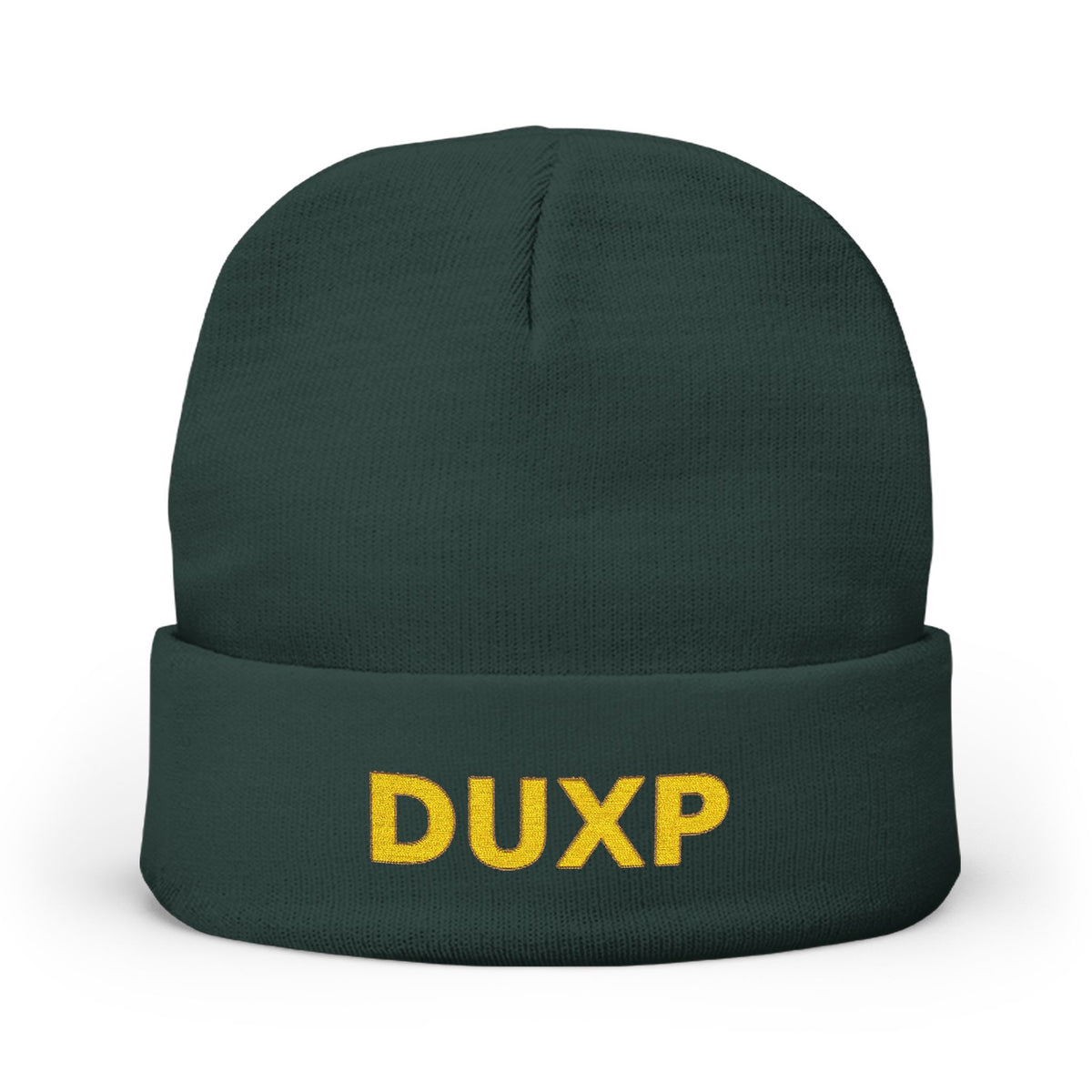 DUXP Embroidered Beanie - Gold