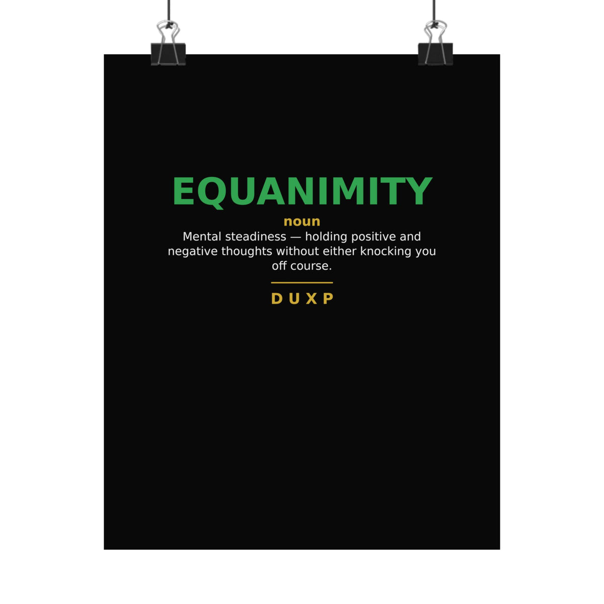 DUXP Equanimity Poster